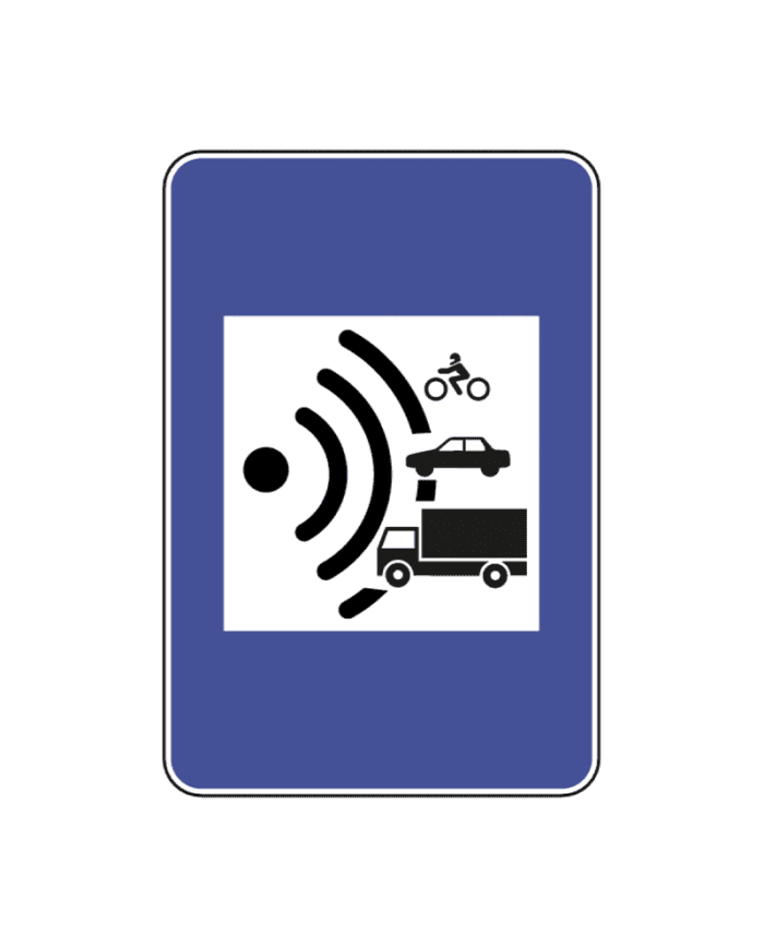 H43 - H43 - Velocidade instantânea (Velocidade instantânea) road sign