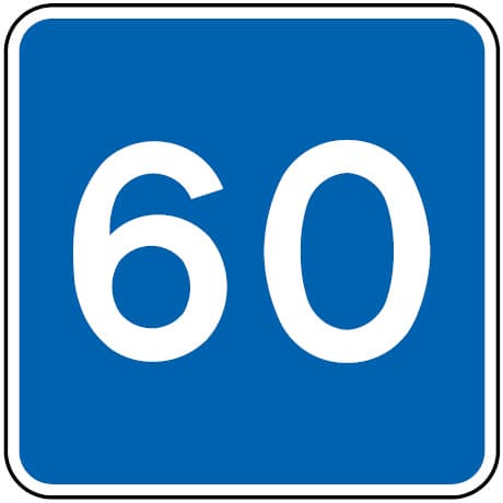 H6 - H6 - Önerilen Hız (Velocidade recomendada) trafik işareti