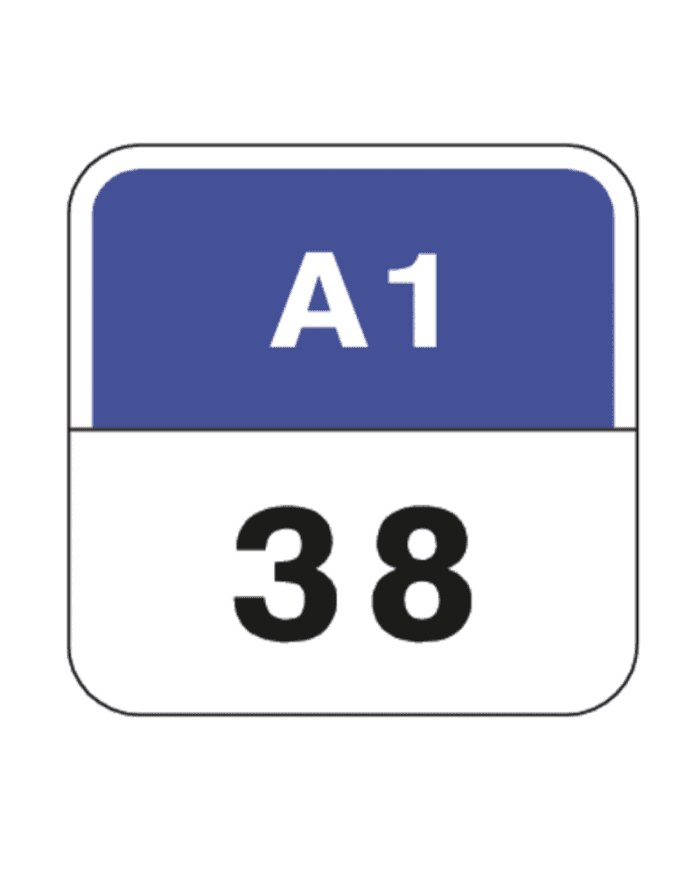 O2a - O2a - Kilometeraanduiding van de weg verkeersbord