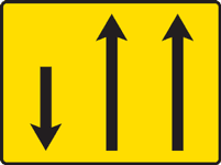 ST1d - ST1d - Número e sentido das vias de trânsito (Número e sentido das vias de trânsito) road sign