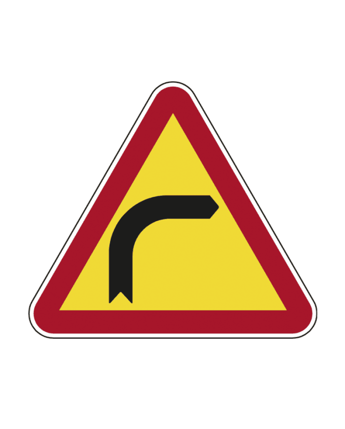 ST5 - ST5 - Desvio para a faixa de rodagem contrária (Desvio para a faixa de rodagem contrária) road sign