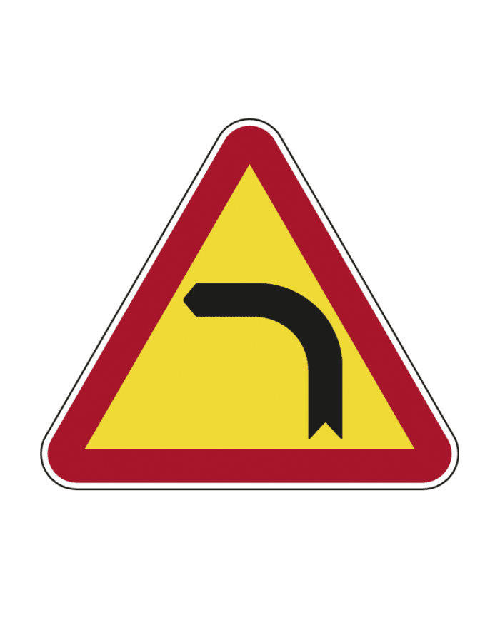 ST6 - ST6 - Zwężenie jezdni (Estreitamento de via de trânsito) znak drogowy