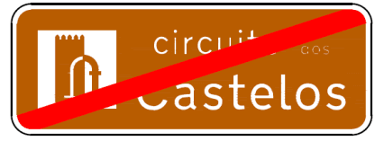 T4e - T4e - Fin de circuito o ruta señal de tráfico