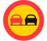 C27 - No Overtaking road sign