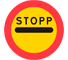 C34 - Stop for the Stated Purpose road sign