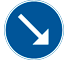 D2 - Mandatory Passing Side road sign