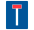 E17 - Dead End Road road sign