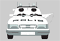 P9 - Reduce Speed (Oncoming Traffic Meeting Police Vehicle) road sign