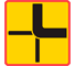 T15 - Continuation of Roads in a Junction road sign