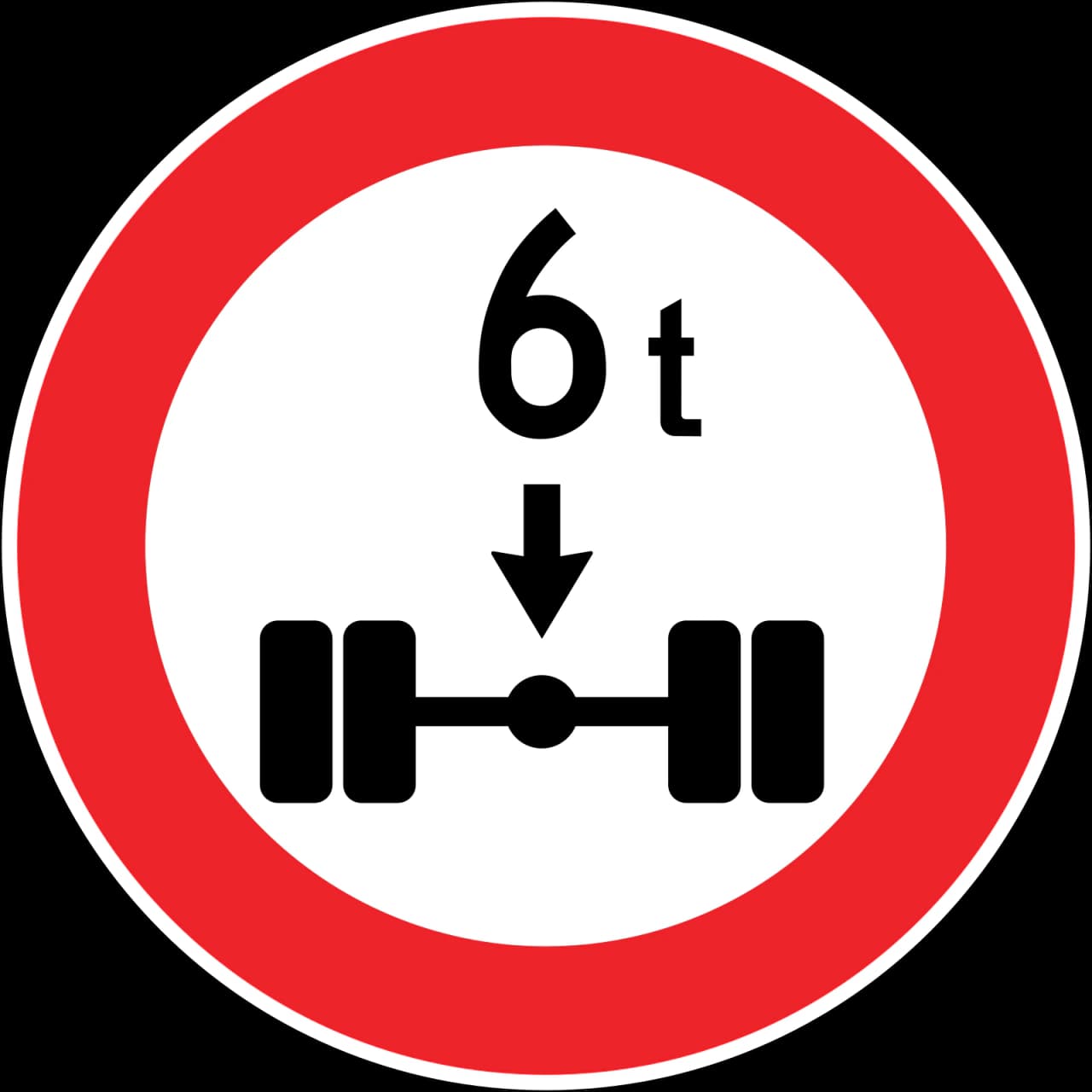 TT-23 - Achslastbegrenzung Verkehrsschild