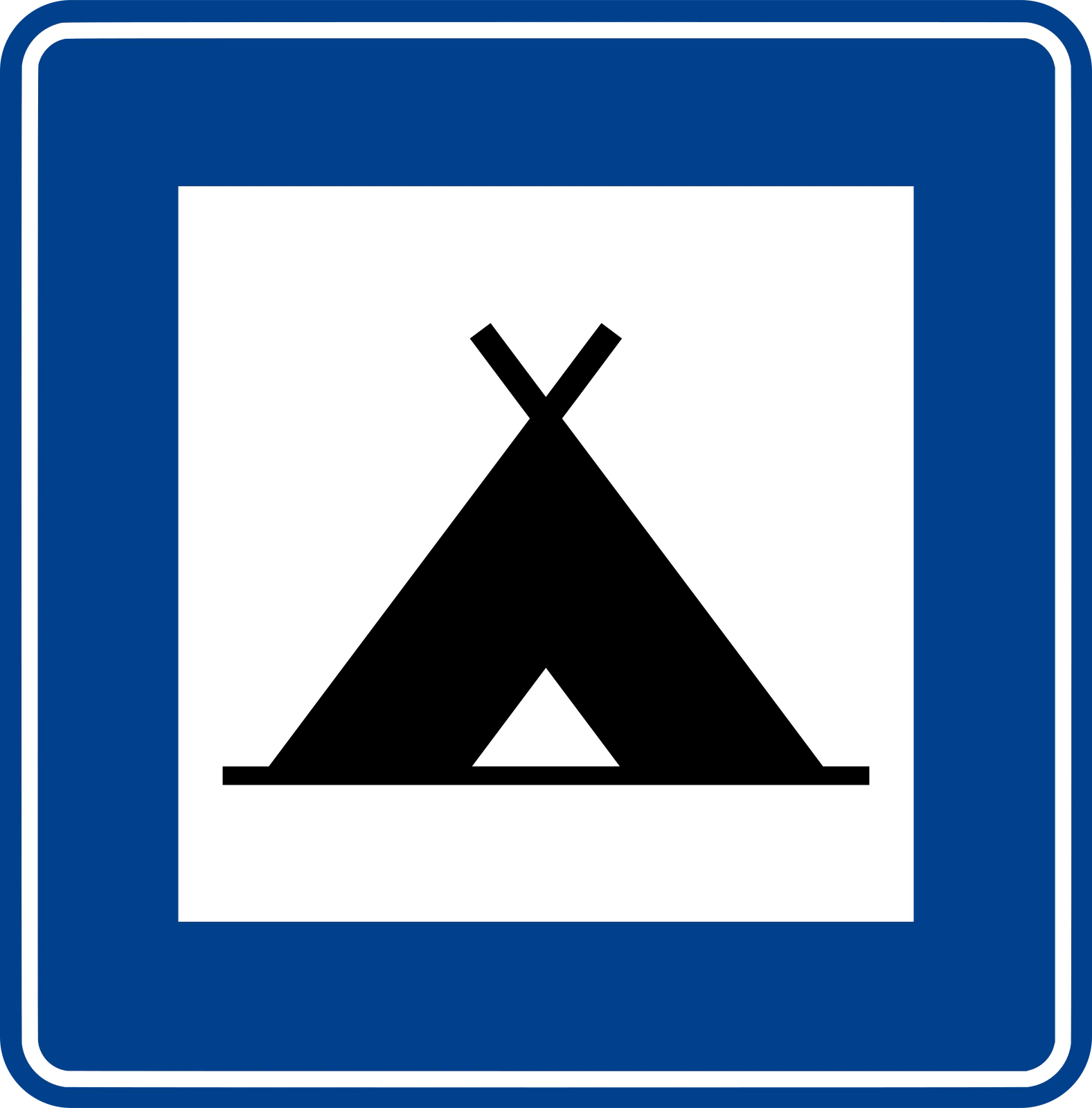 B-33 - Campingplatz Verkehrsschild