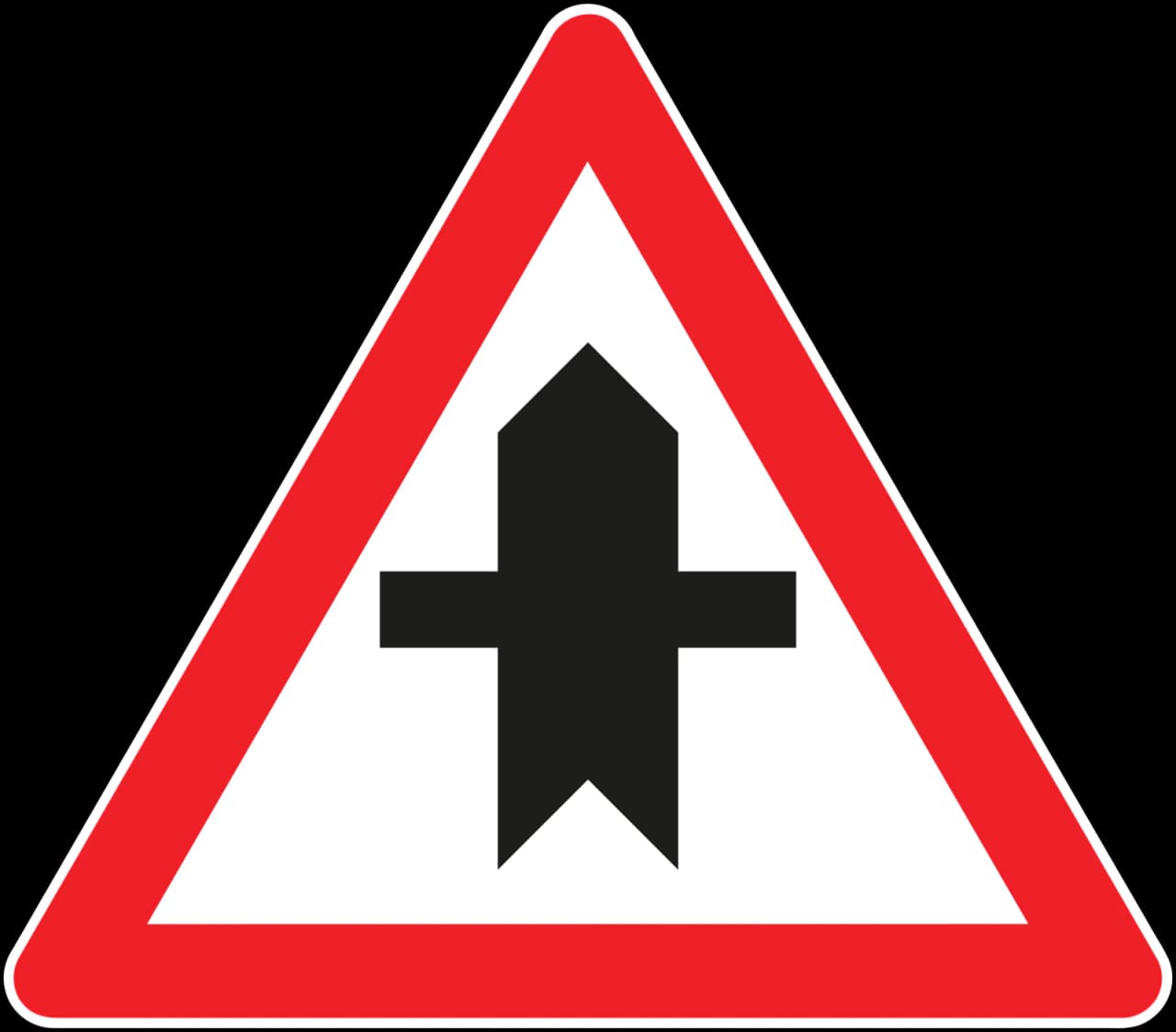 T-22A - Panneau routier Carrefour (avec priorité)