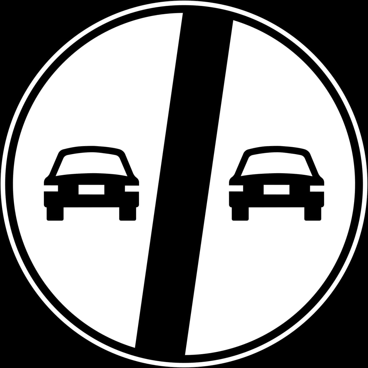 TT-34A - End of overtaking prohibition road sign