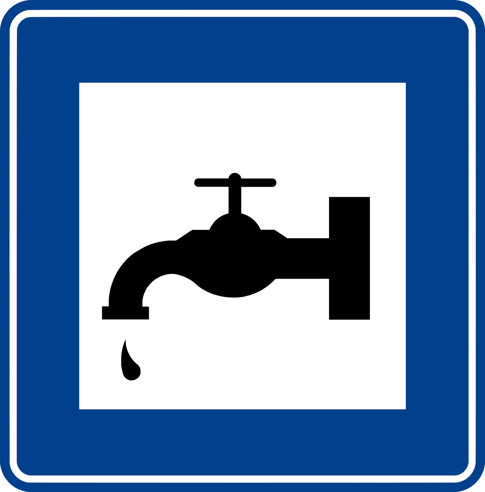 B-30 - Brunnen oder Wasserhahn Verkehrsschild