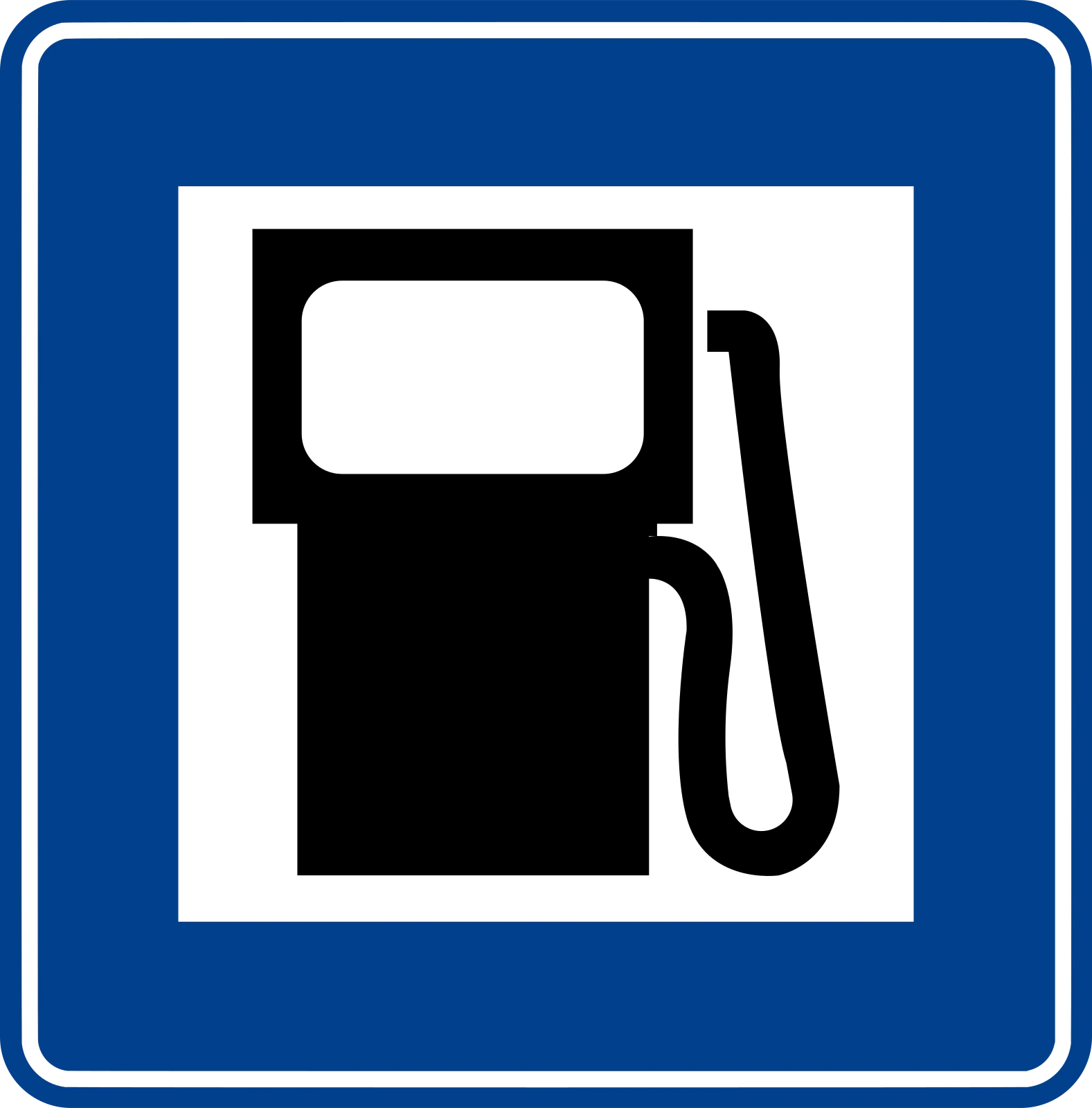 B-26 - Tankstelle Verkehrsschild