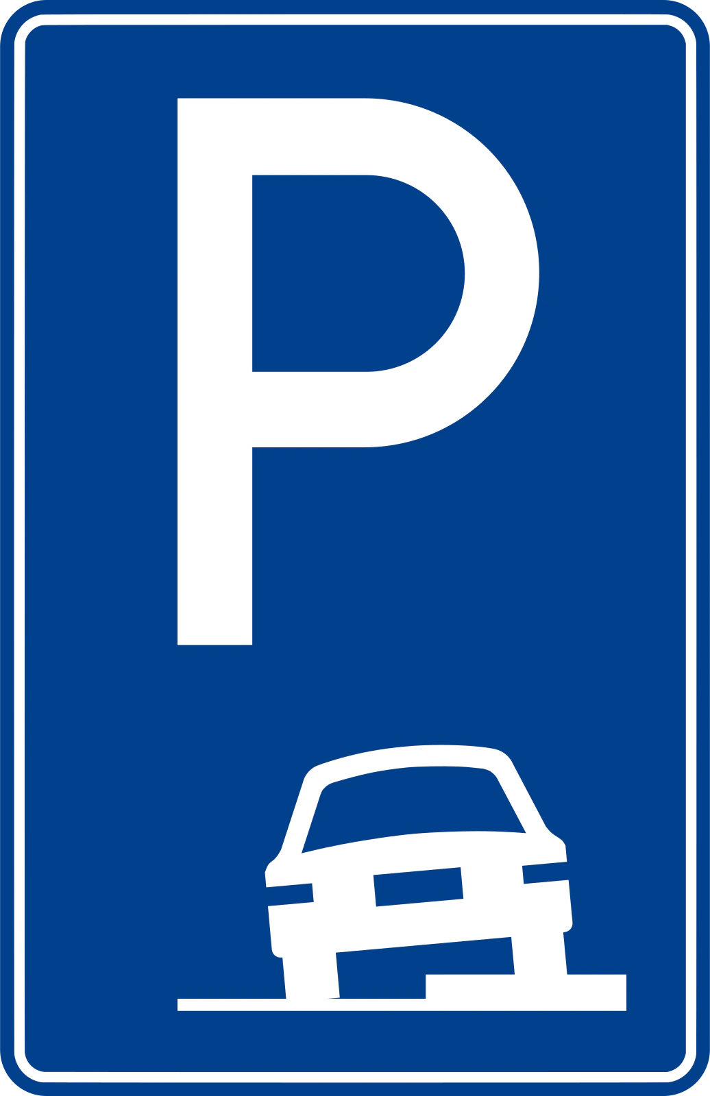 P-3C - Estacionar parcialmente en la acera señal de tráfico
