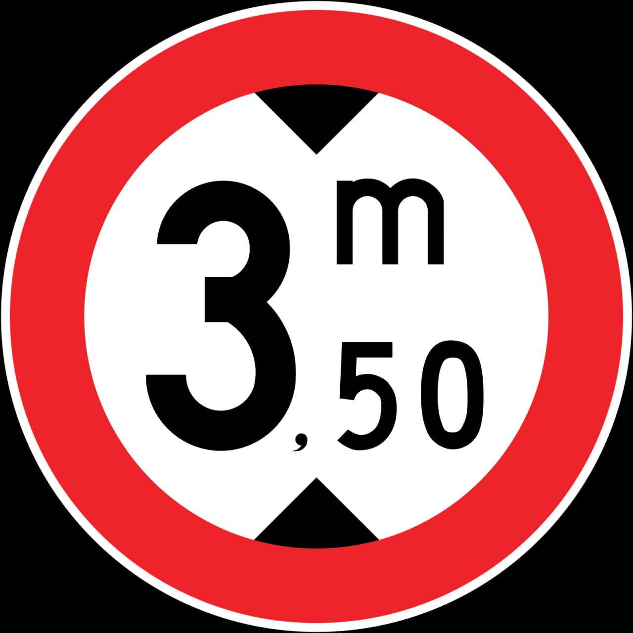 TT-21 - Height limit road sign