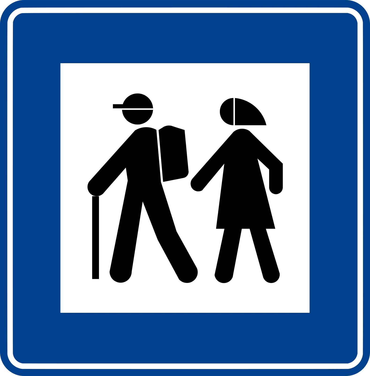 B-32 - Wanderweg Verkehrsschild