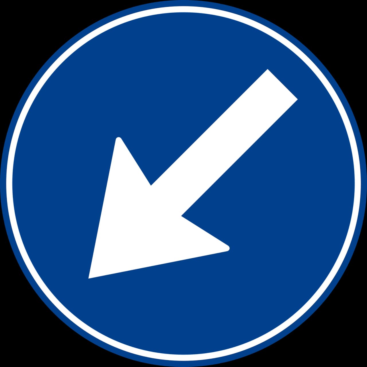 TT-36B - Links abbiegen Verkehrsschild