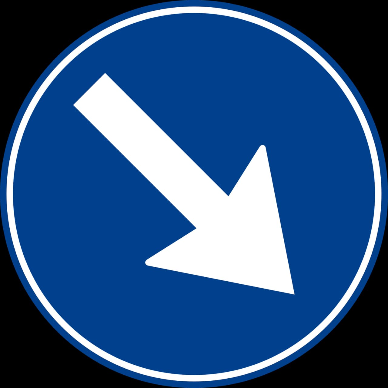 TT-36A - Rechts fahren Verkehrsschild