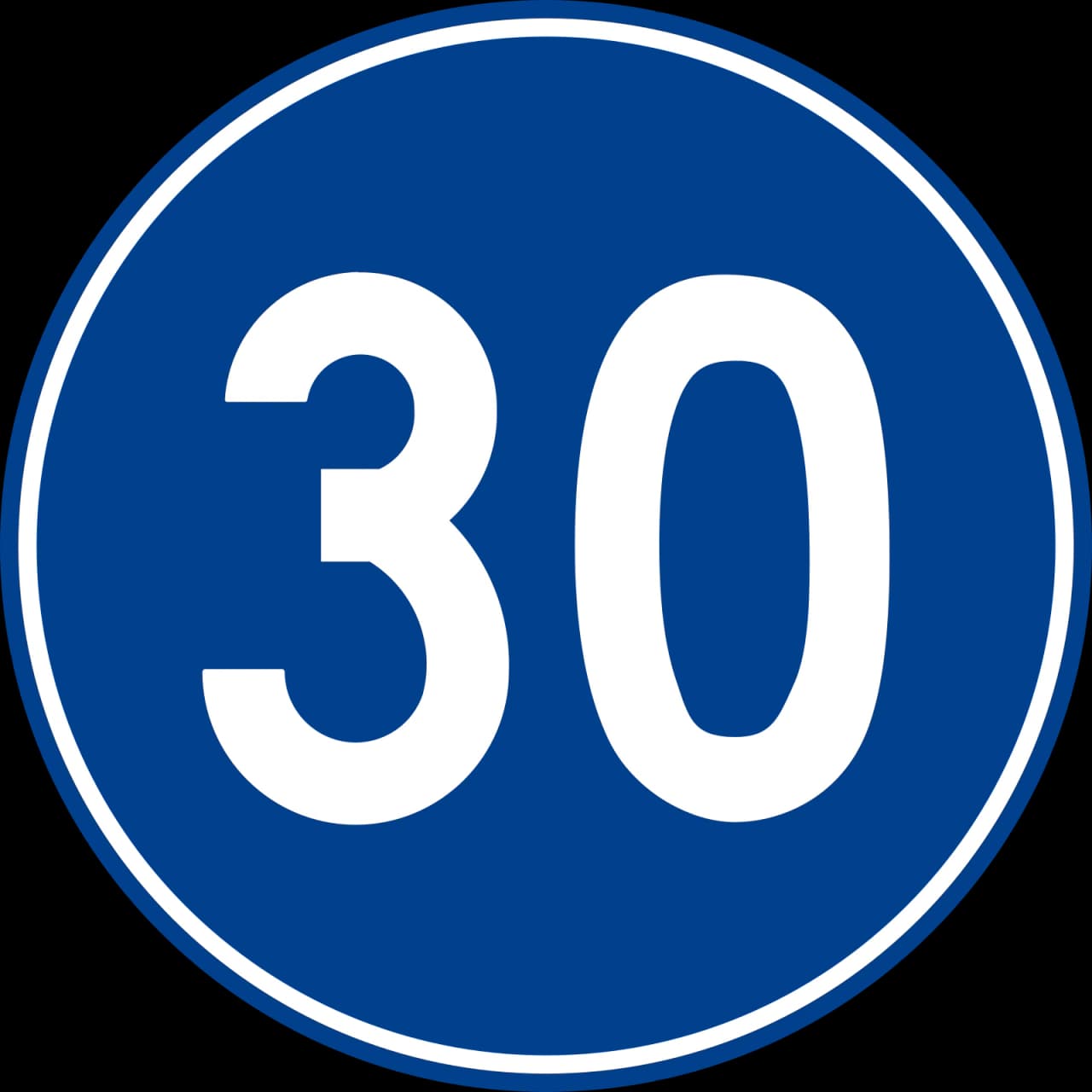 TT-41A-30 - Mindestgeschwindigkeitsbegrenzung Verkehrsschild
