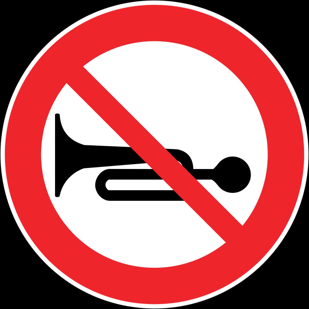 TT-30 - No audible warning devices road sign
