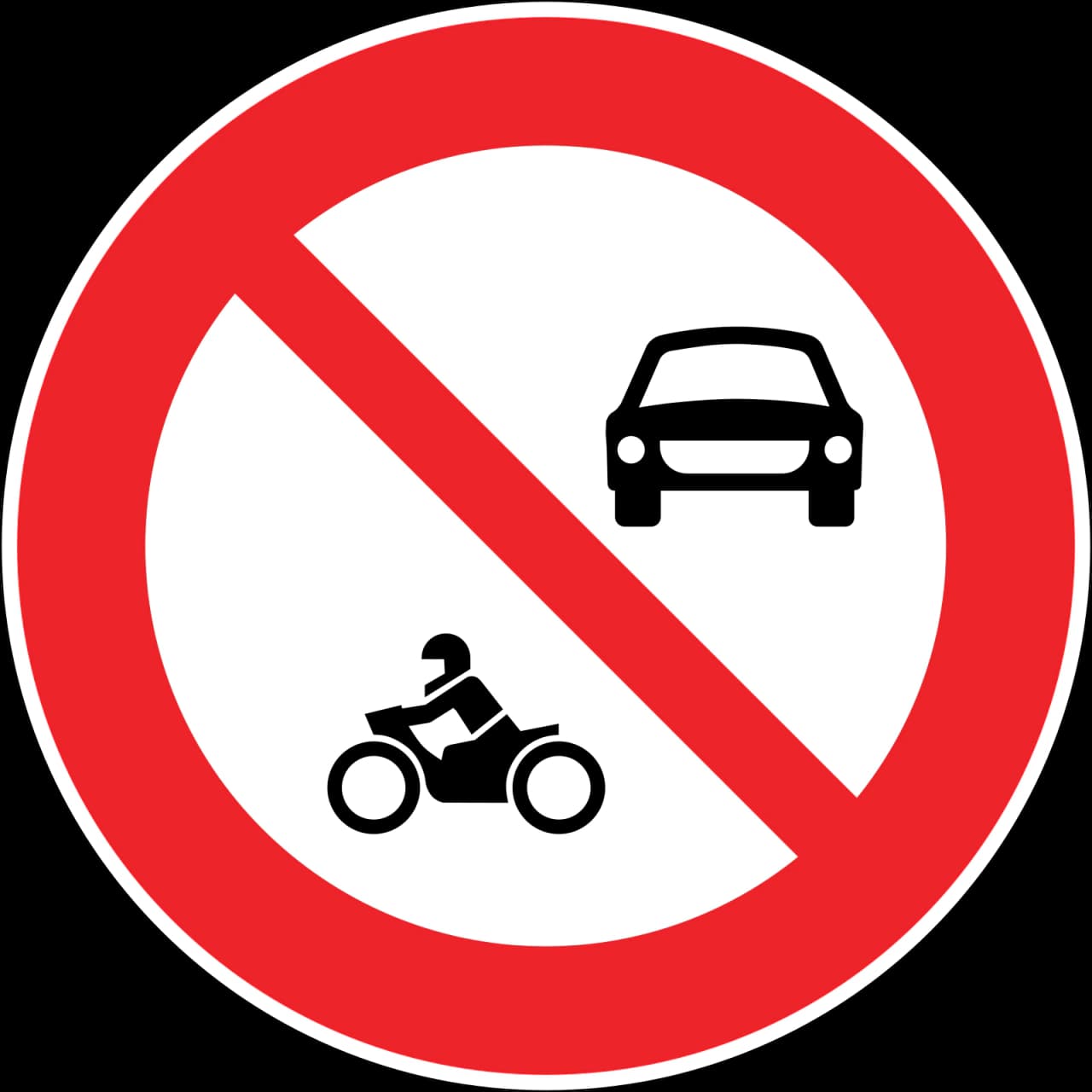 TT-18 - No motor vehicles road sign