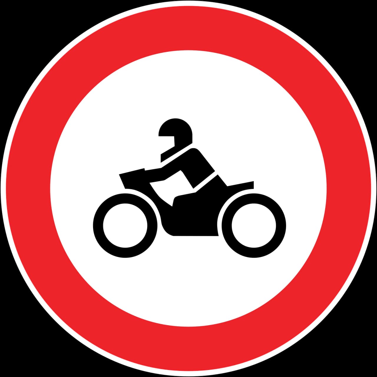 TT-7 - No motorcycles road sign