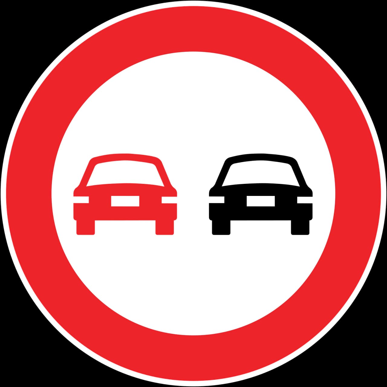TT-27 - No overtaking road sign