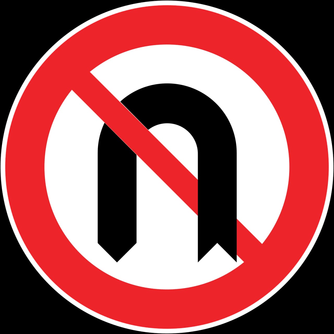 TT-26C - No U-turn road sign