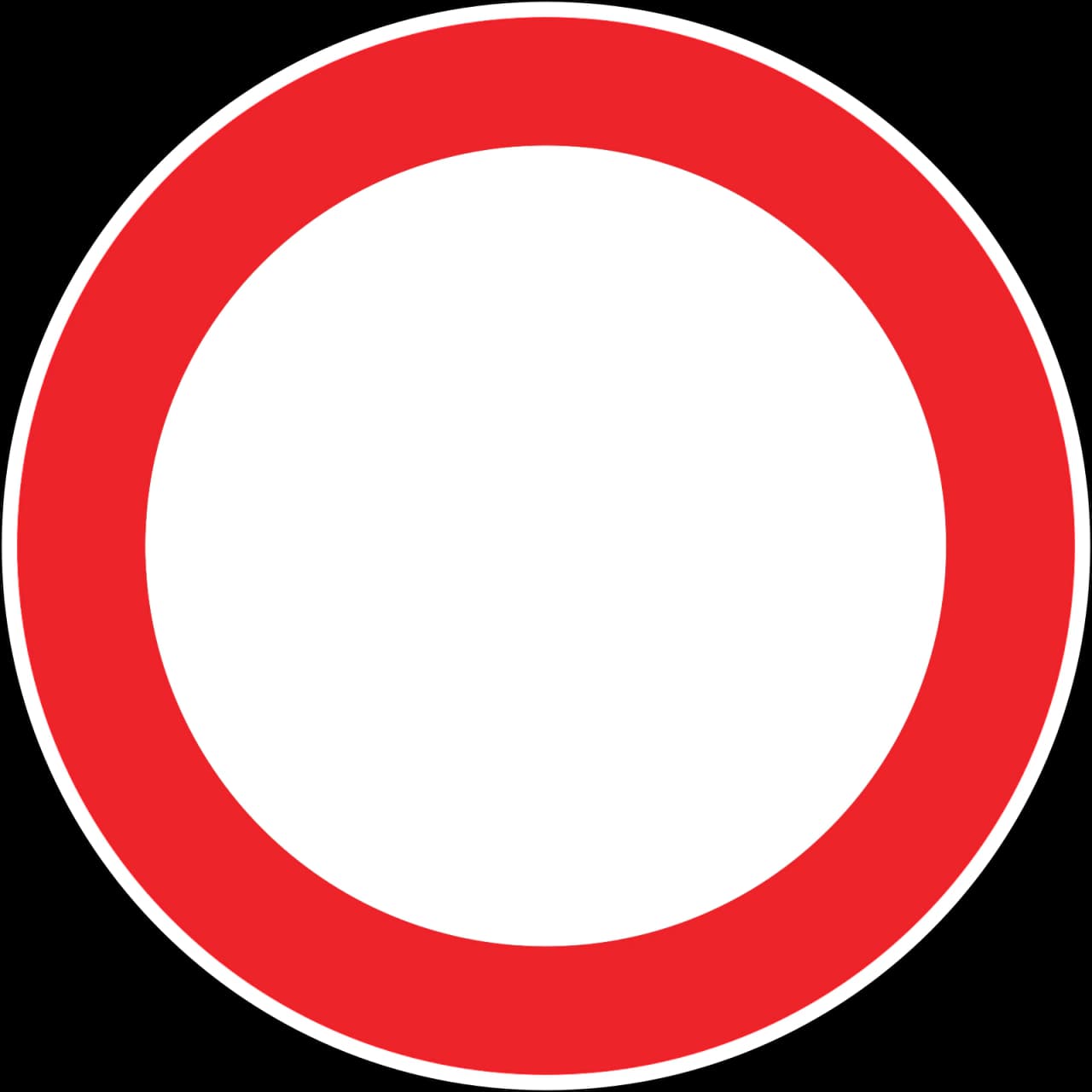 TT-5 - No vehicles road sign