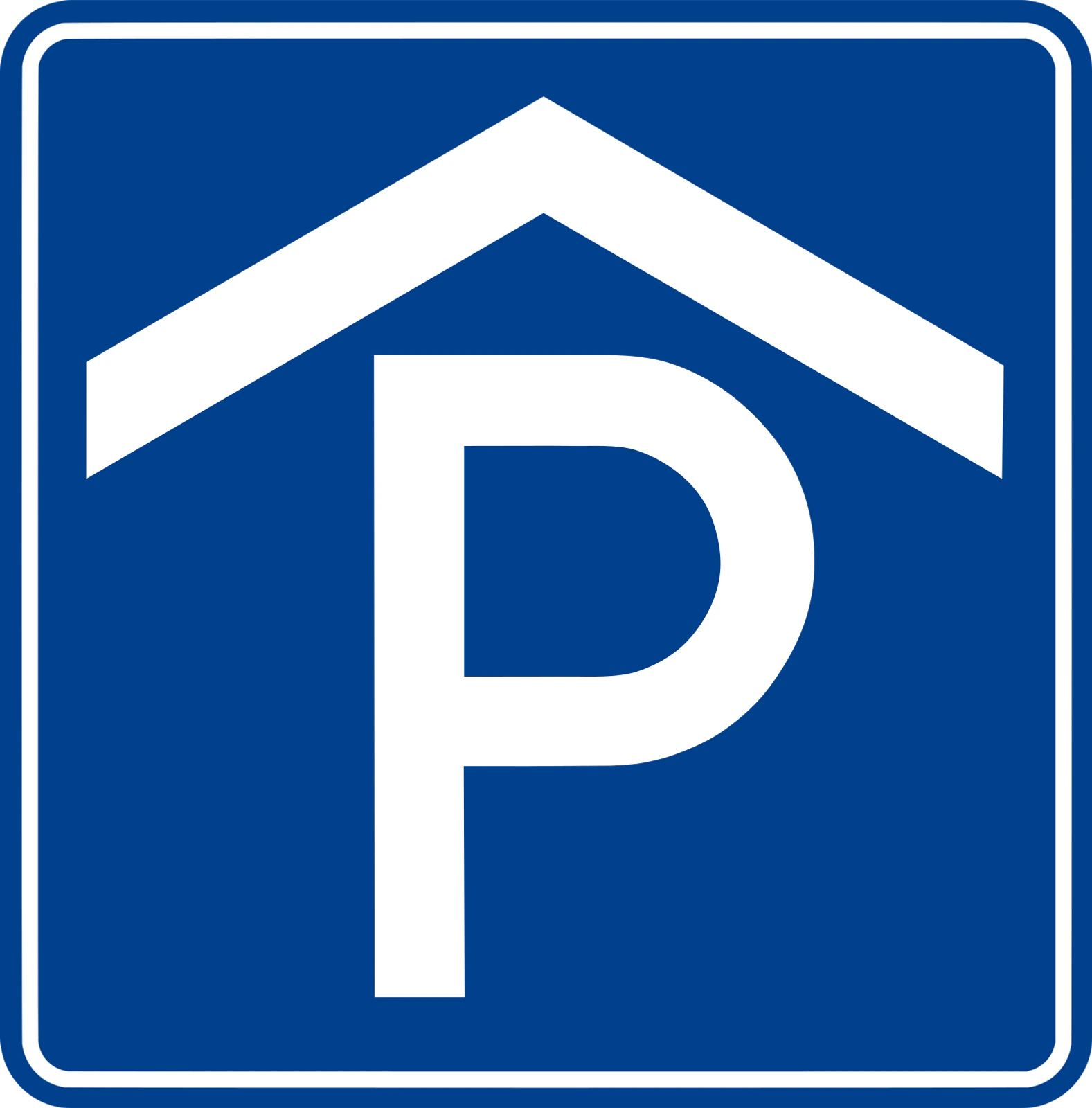 P-3F - Garaje de estacionamiento señal de tráfico