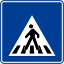 Pedestrian crossing road sign from Turkey