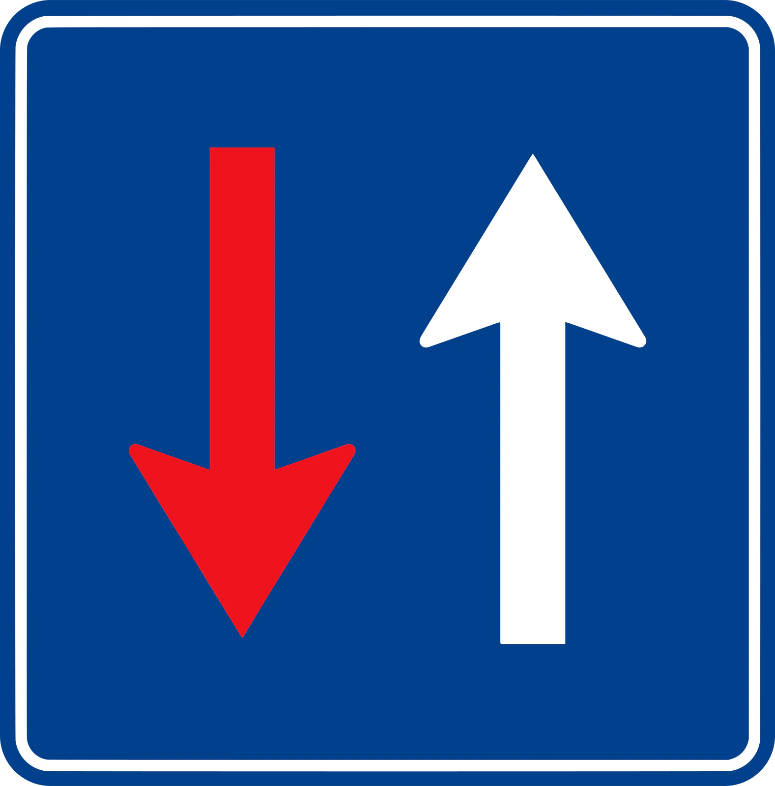 B-37 - Vorfahrt vor entgegenkommendem Verkehr Verkehrsschild