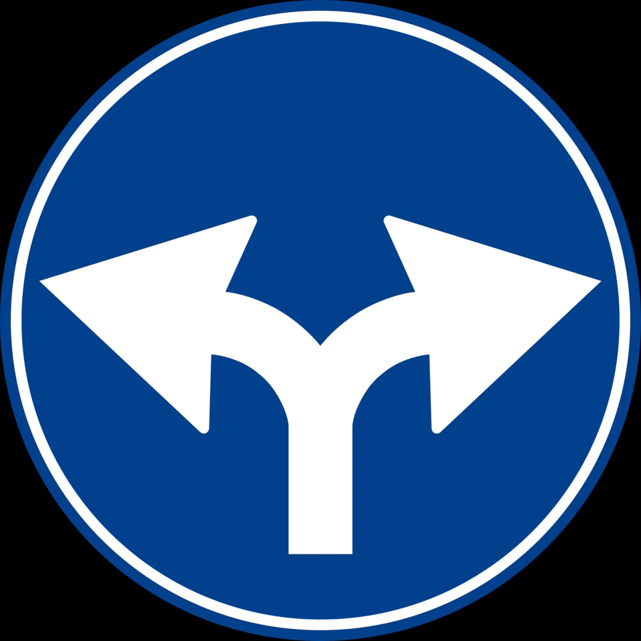 TT-35F - Links oder rechts abbiegen Verkehrsschild