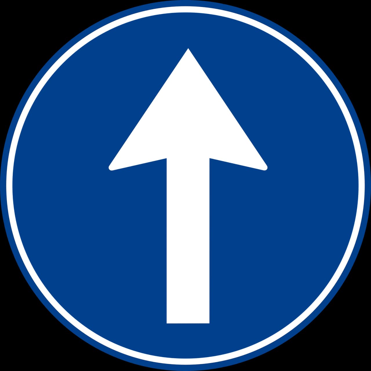 TT-35C - Geradeausfahrt Verkehrsschild