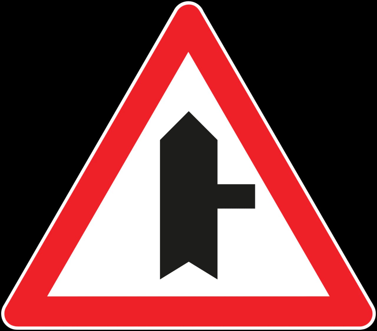 T-22B - Side road to the right road sign