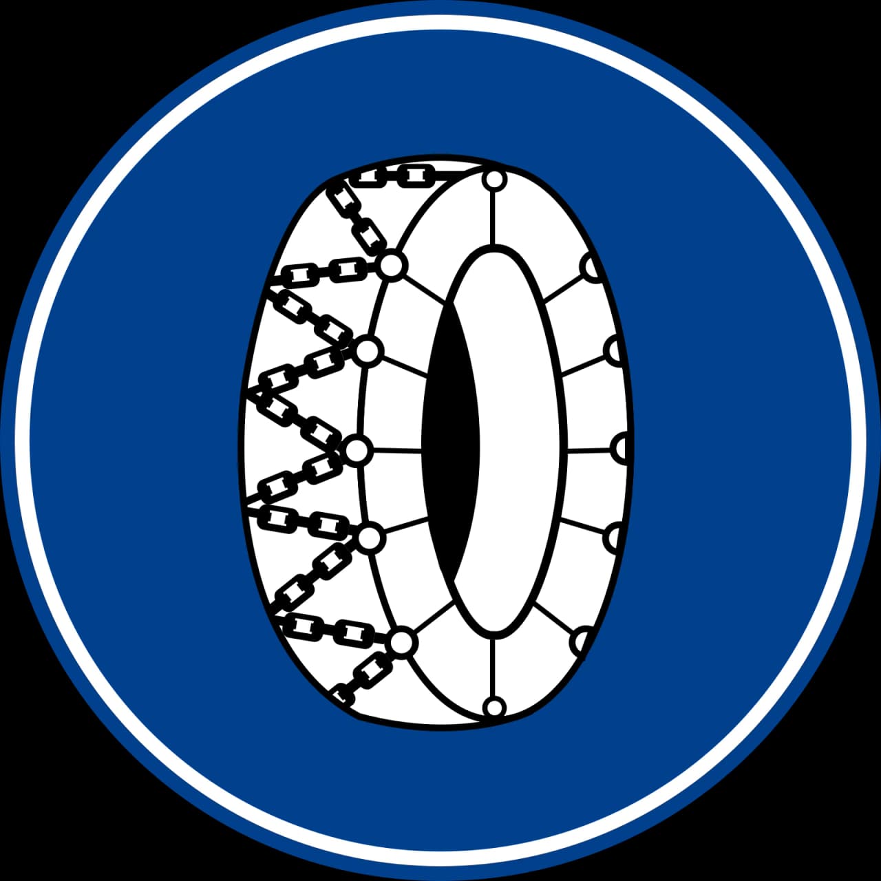 TT-42A - Schneeketten benutzen Verkehrsschild