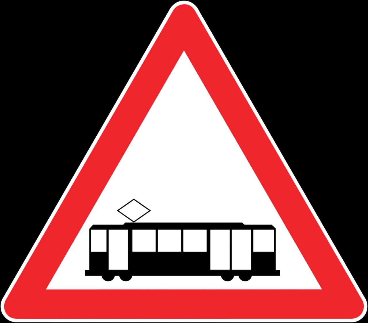 T-39 - Tram crossing road sign
