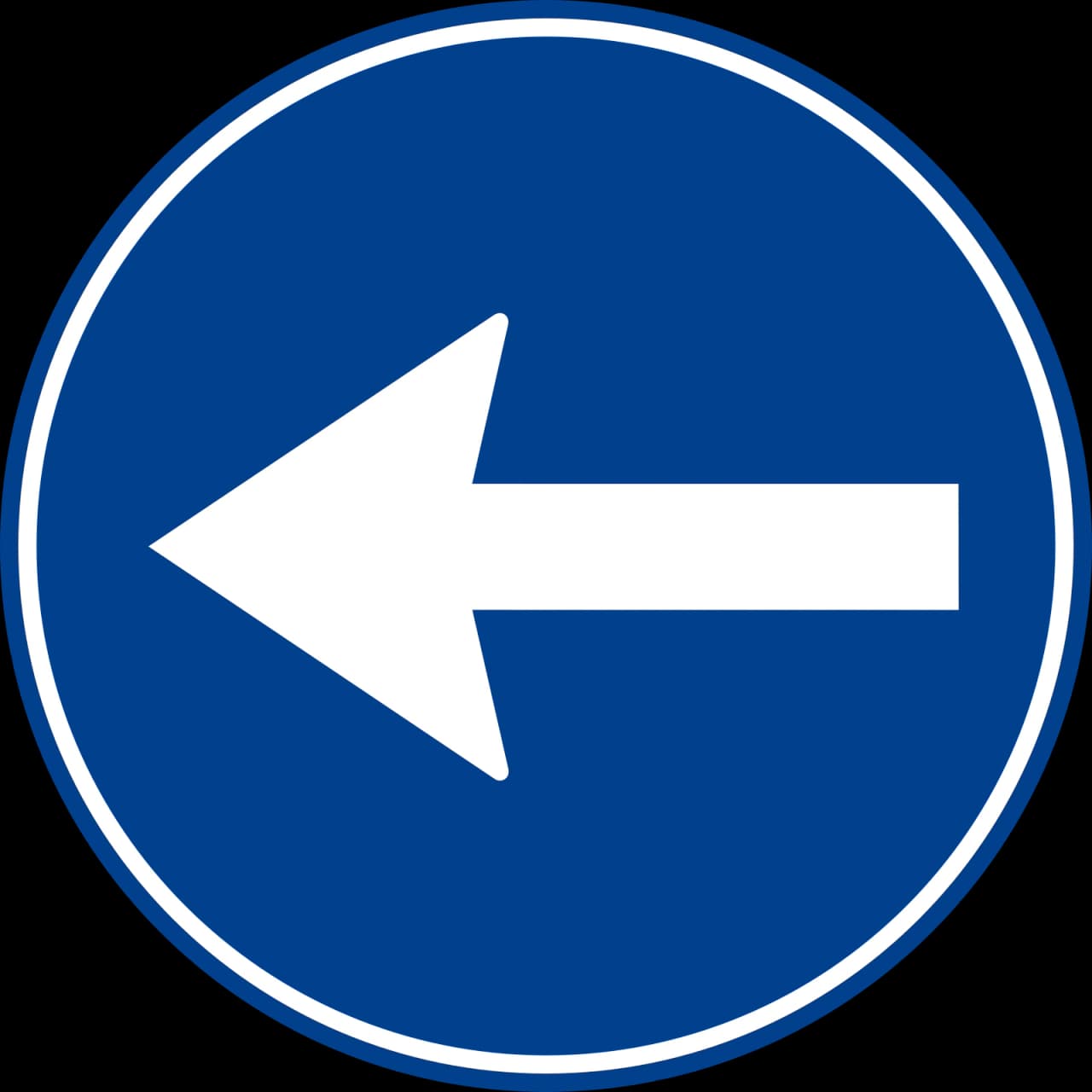 TT-35B - Links abbiegen Verkehrsschild