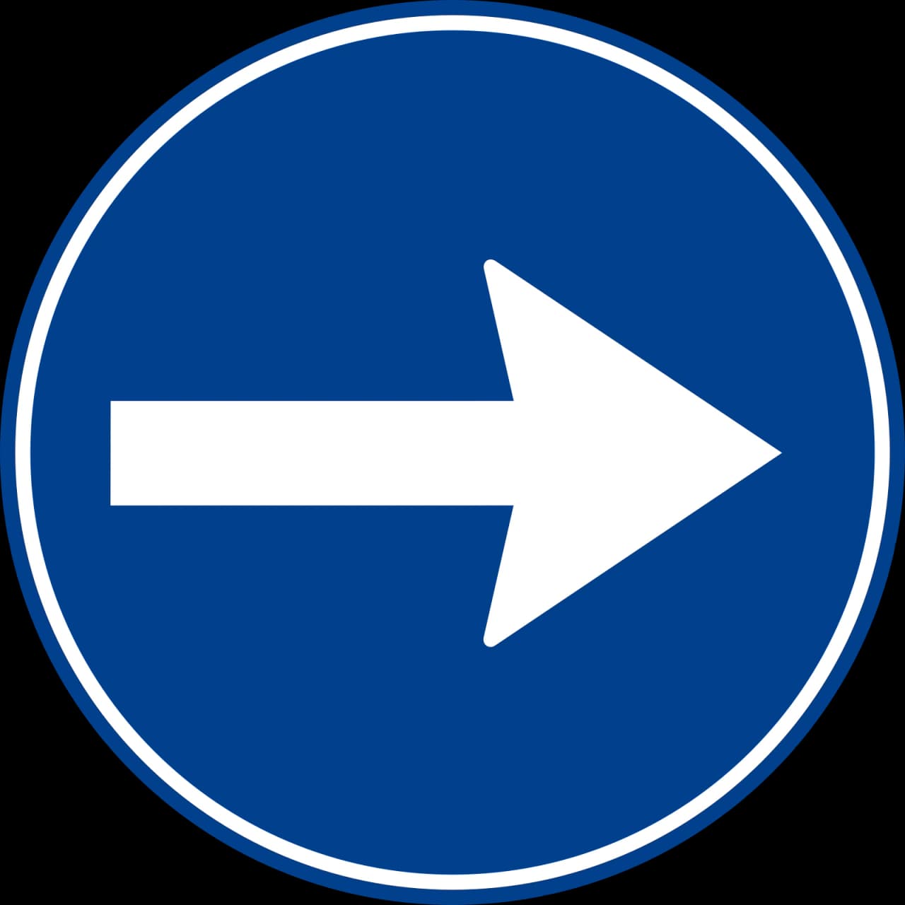 TT-35A - Rechts abbiegen Verkehrsschild