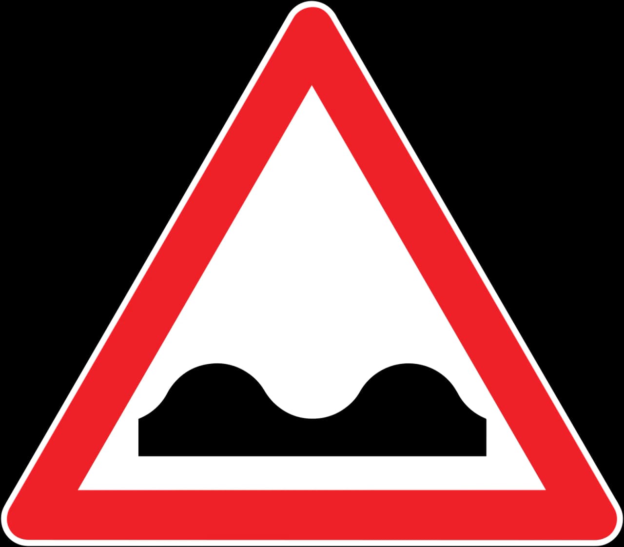 T-7 - Unebene Fahrbahn Verkehrsschild