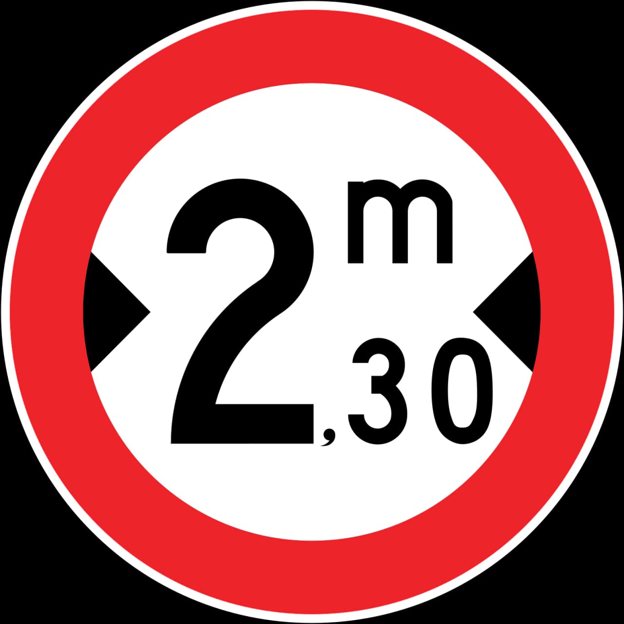 TT-20 - Width limit road sign
