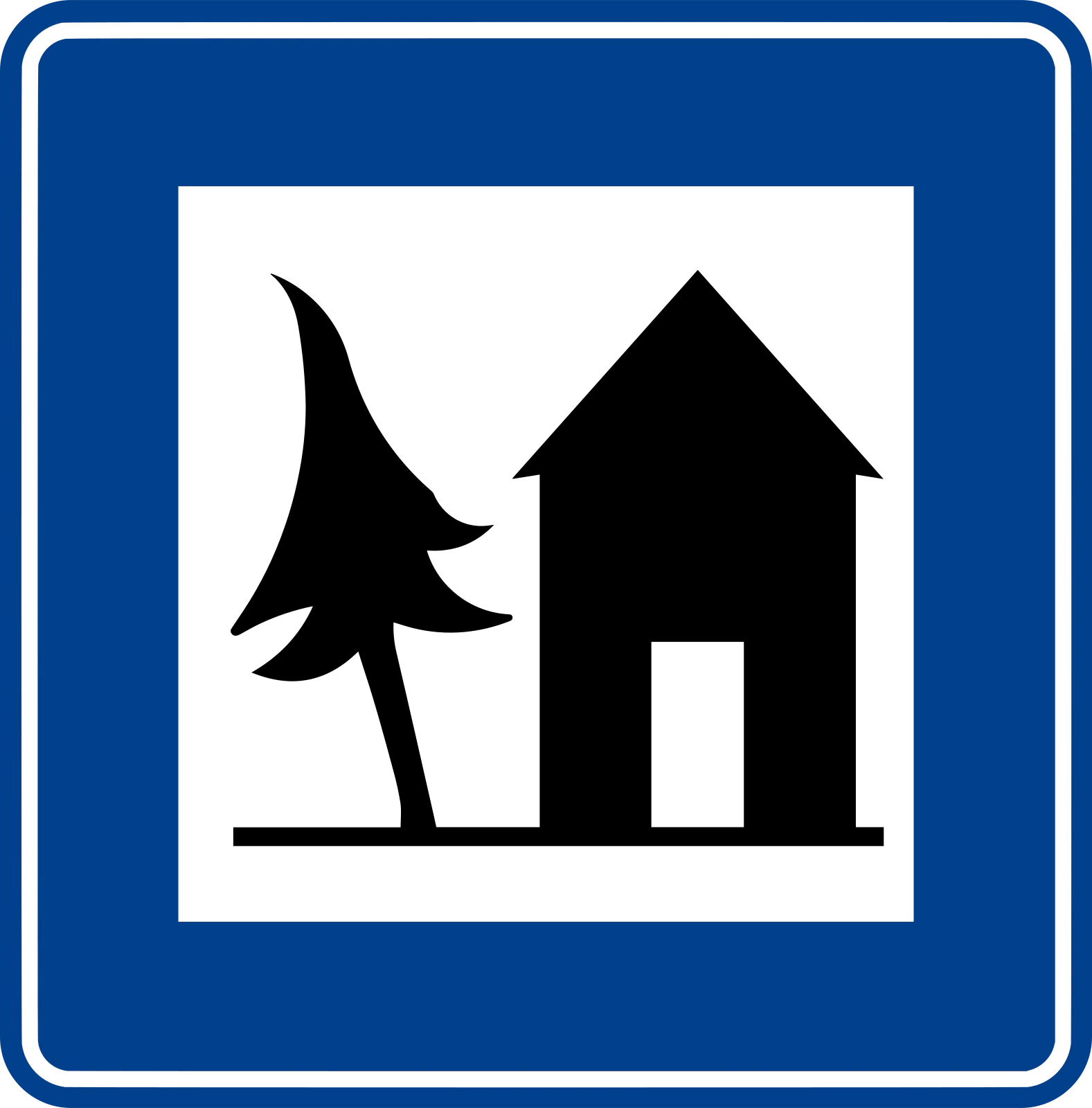 B-36 - Jugendherberge Verkehrsschild