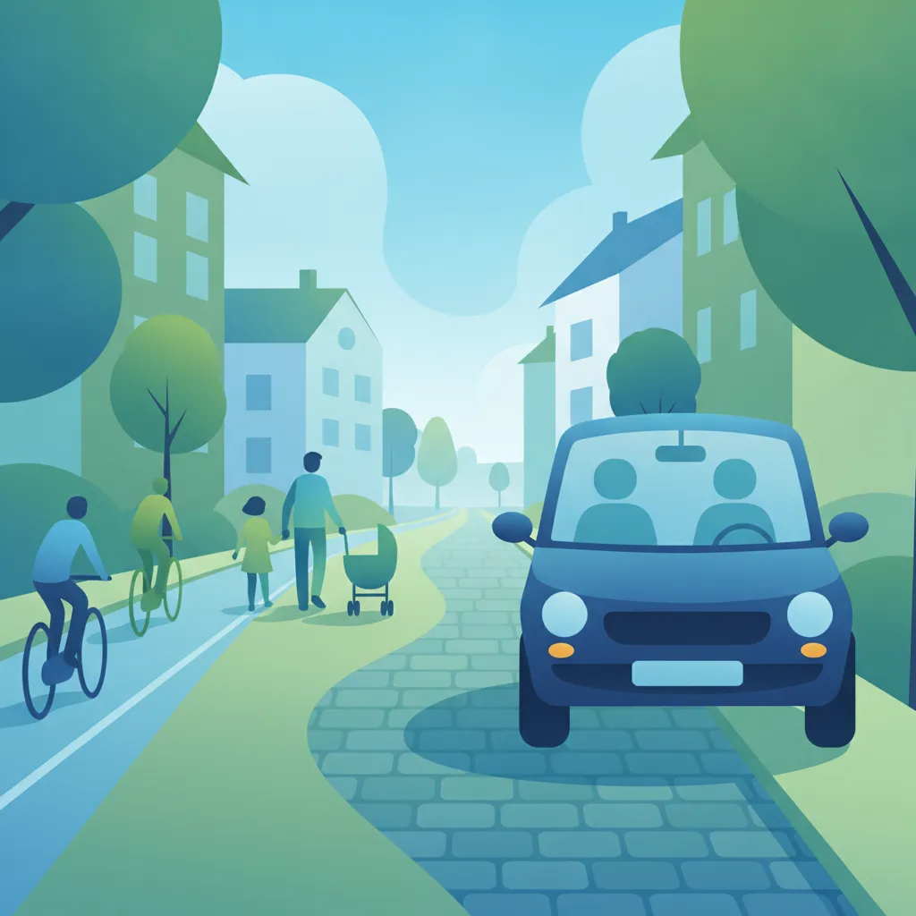 Illustration for the driving theory topic Parking Safety Rules for learners in Austria