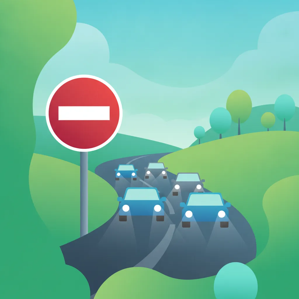 Illustration zum Thema Fahrtheorie Verbotszeichen für Lernende in Österreich