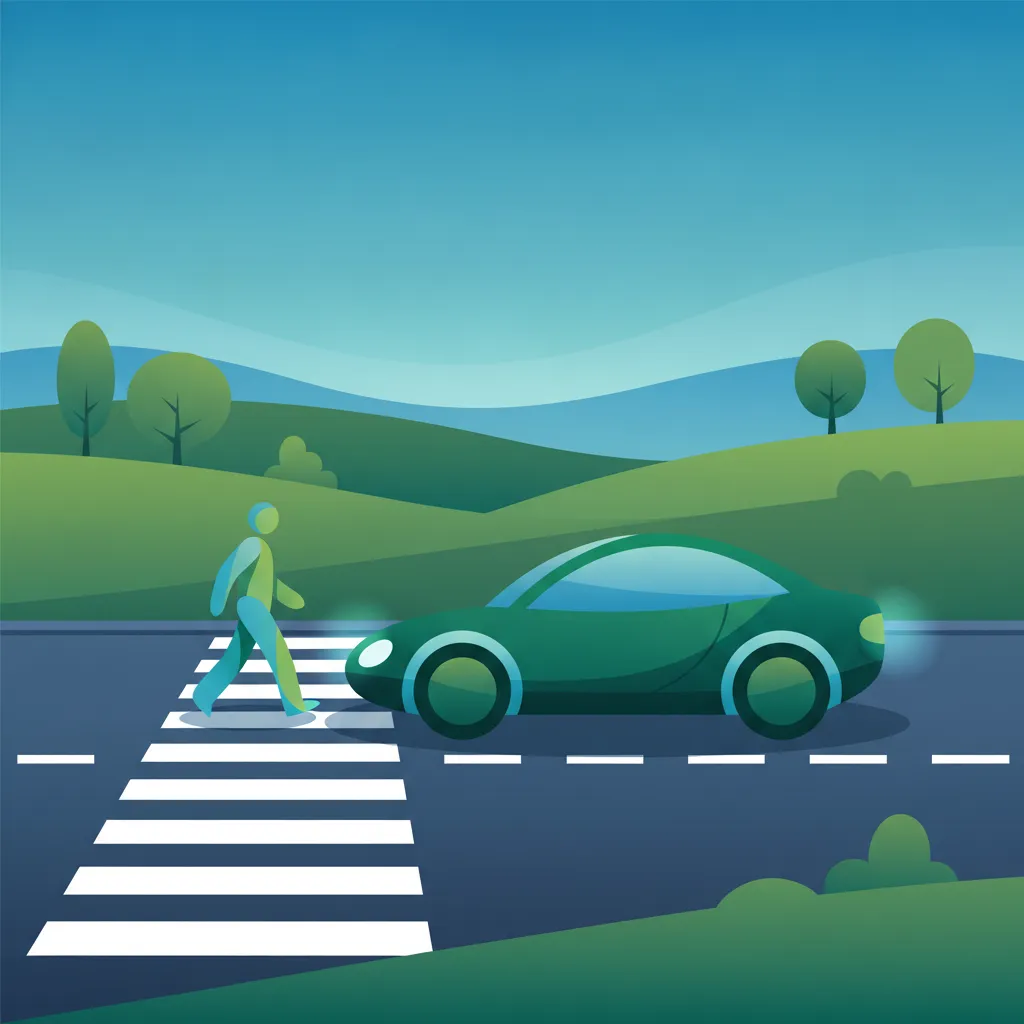 Illustration for the theory topic Belgian Pedestrian Priority
