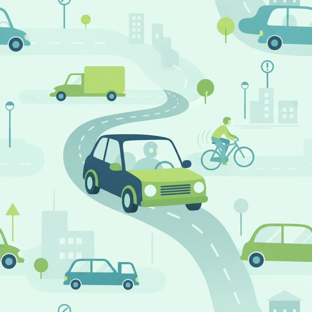 Illustration for the theory topic Defensive Driving