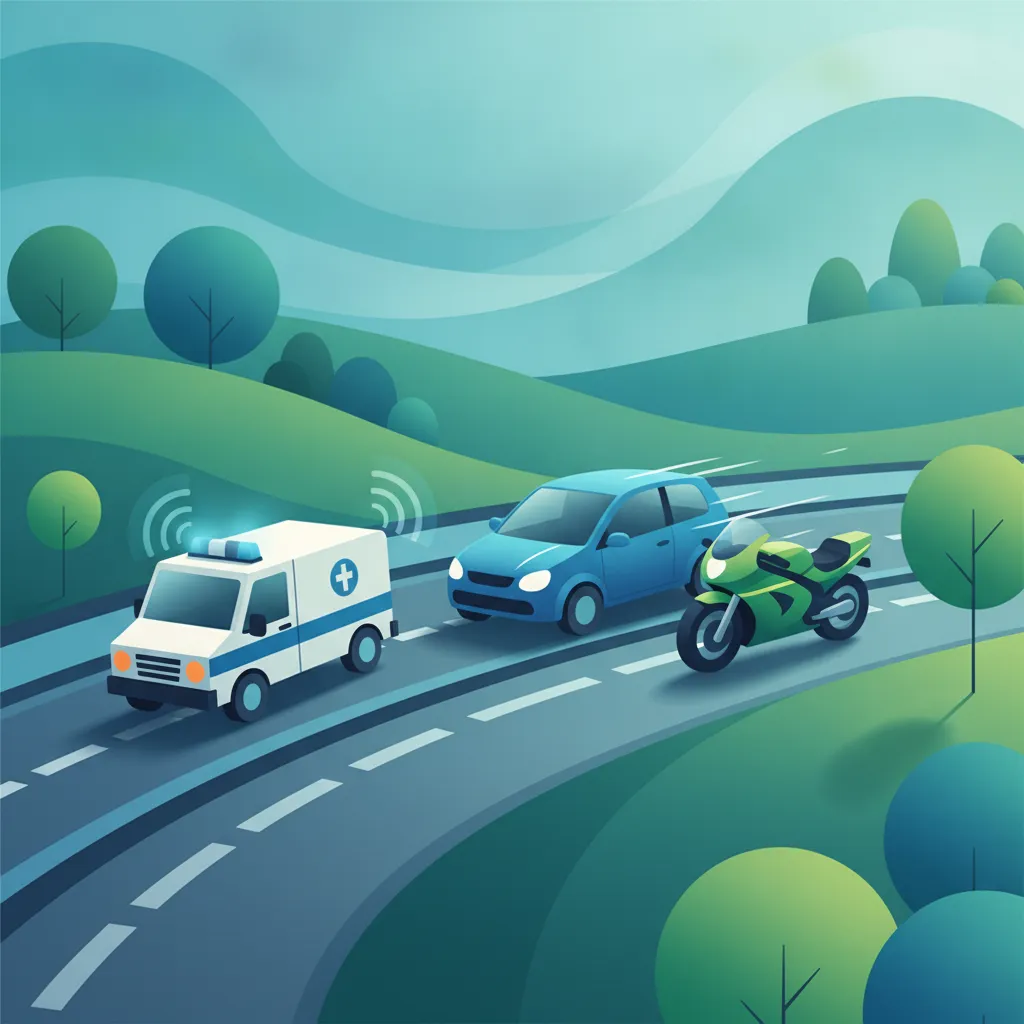 Illustration for the theory topic Emergency Vehicle Priority