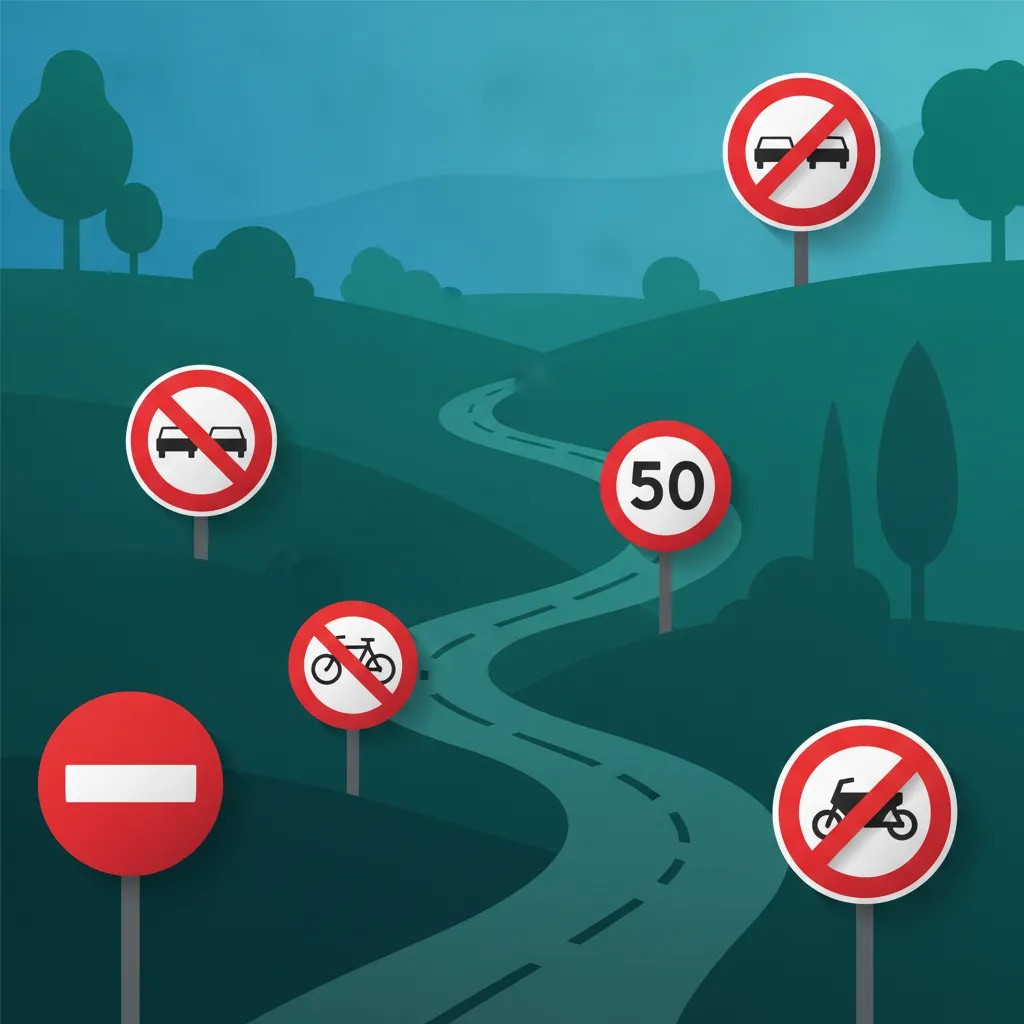 Illustration for the theory topic Prohibition Signs